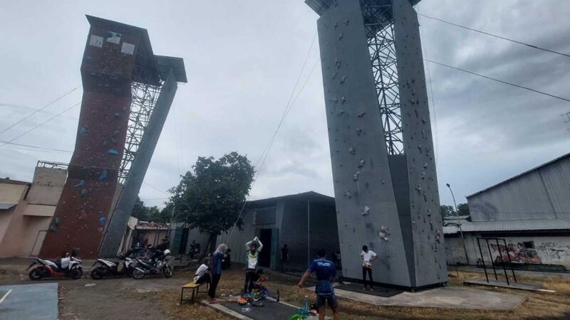 Pusat latihan climbing (panjat tebing) Kota Probolinggo yang akan disulap jadi pusat kuliner.