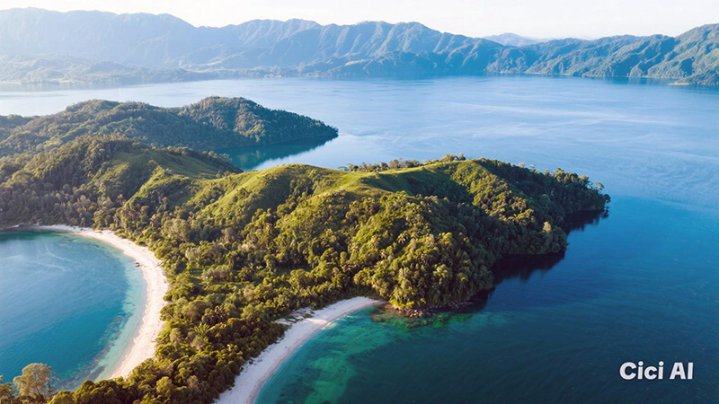Pulau Samusir yang berada di tengah-tengah Danau Toba, SUmatera. Foto: Cici AI