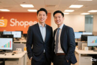 Chris Feng dan Forrest Li, pendiri dan pemilik marketplaces shopee. Foto: Cici AI