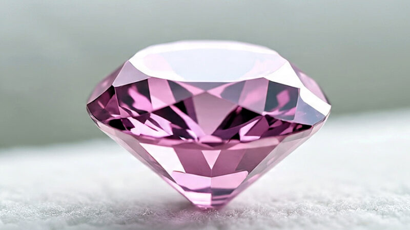 Penampakan berlian merah muda atau pink 
Foto: Meta AI 