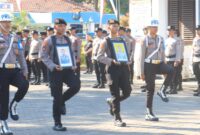 Upacara Pemberhentian Tidak Dengan Hormat, dua anggota Polres Probolinggo Kota. Foto: Humas Polres Probolinggo Kota