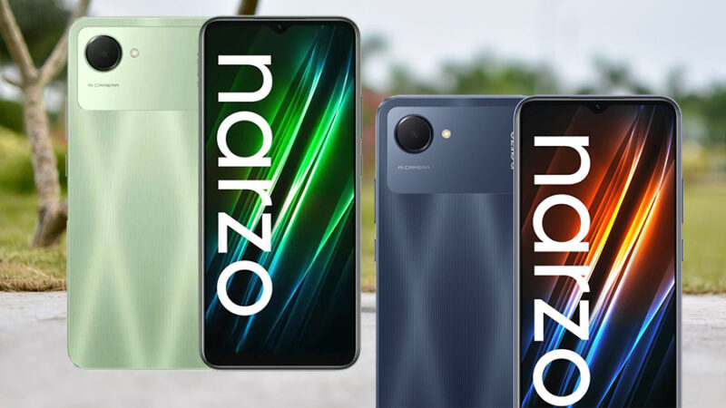 Penampakan HP atau SMartphone Realme Narzo 50i Prime. Foto: Blibli