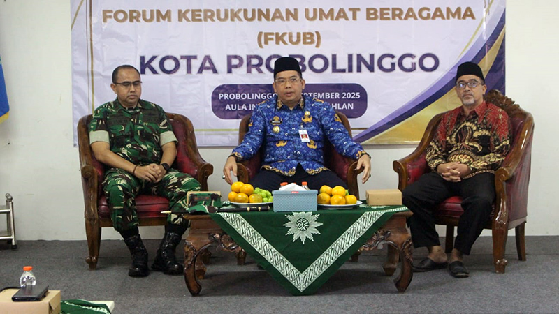 Dandim 0820, Wali Kota Probolinggo dan ketua FKUB Ahmd Hudri. Foto: susrabhinnek.id